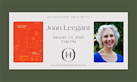 An Author Talk with Joan Leegant | Hummingbird Books