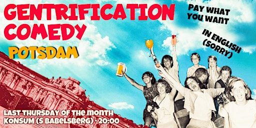 Gentrification Comedy – English Stand-Up Show in Potsdam | Konsum - Die Wohlfühlbar