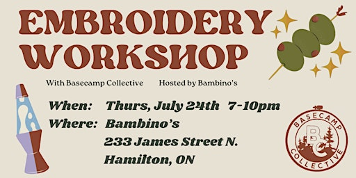 Embroidery Workshop - Embroidered Patch | Bambino's