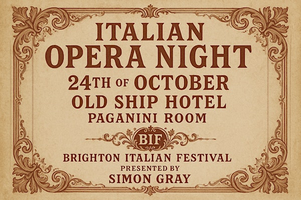 Italian Opera Night at the Paganini room | The Old Ship Hotel