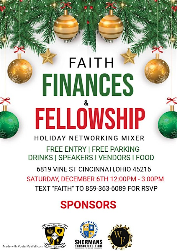 Faith, Finance & Fellowship Holiday Networking Mixer | The Williams Frances Theatre LLC