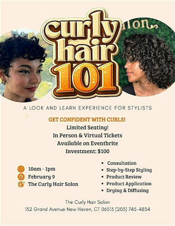 Curly Hair 101 For Hairstylists | The Curly Hair Salon, Grand Avenue, New Haven, CT, USA