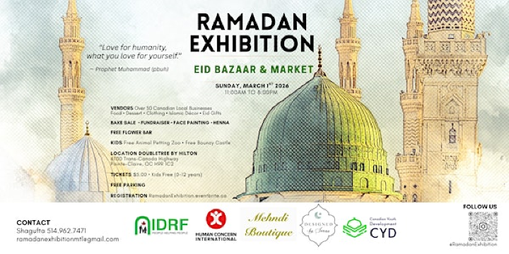 Ramadan Exhibition - Eid Bazaar & Market | Double Tree by Hilton Pointe-Claire Montreal Airport