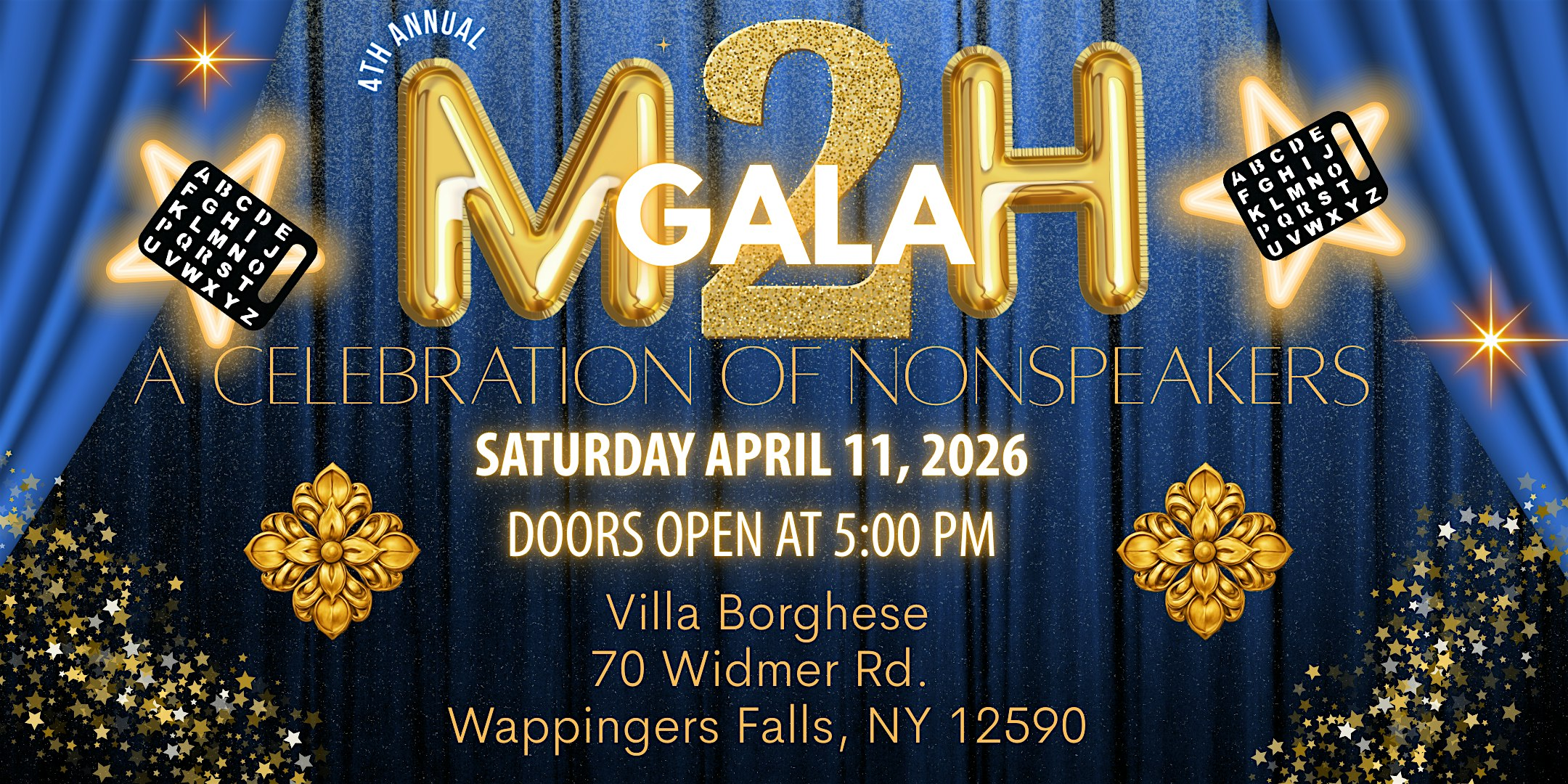 4th Annual M2H Gala : A Celebration of Nonspeakers | Villa Borghese