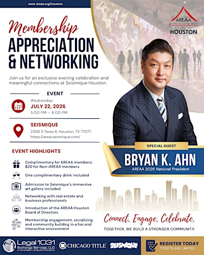 AREAA Houston Membership Appreciation & Networking Night | Seismique