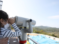 고성 통일전망대 금강산이 보여요 