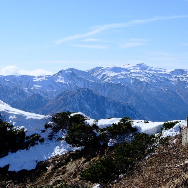燕山荘からみた北アルプスの山々