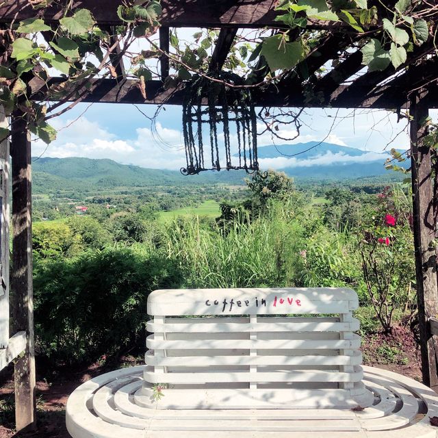 beautiful and peaceful cafe with amazing view