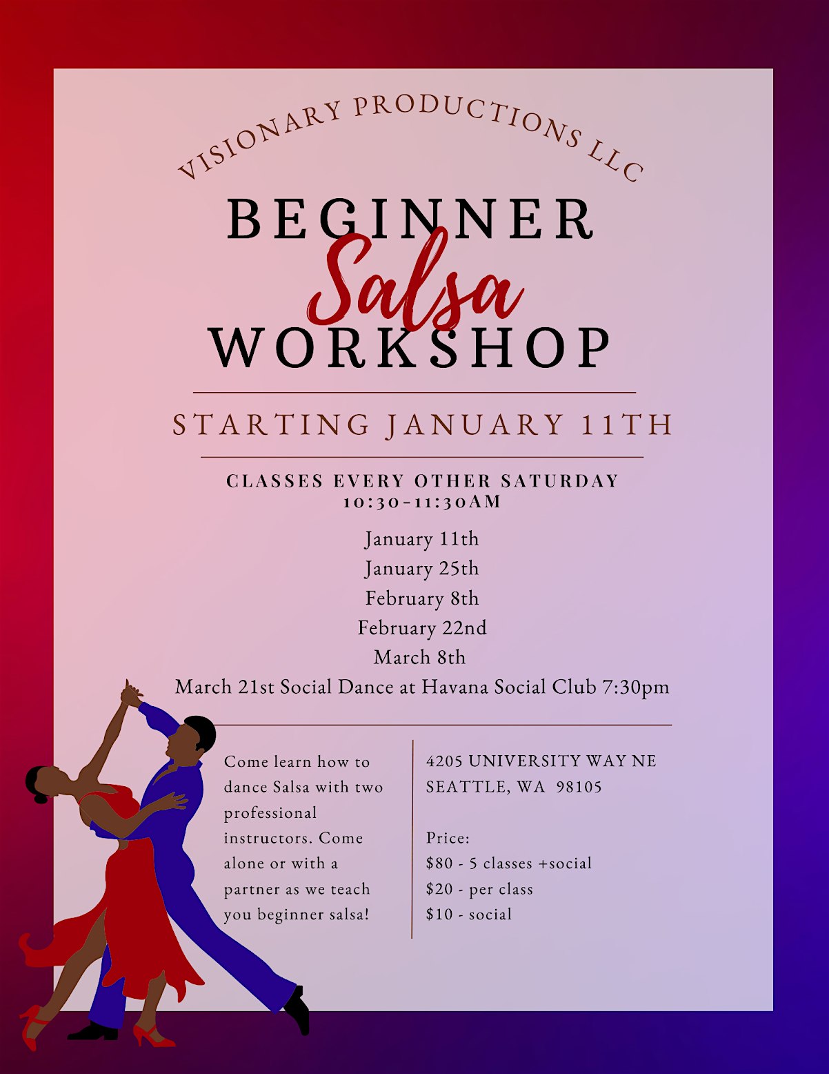 Beginner Salsa Workshop | Open Flight Studio