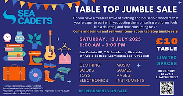 Table Top Jumble Sale | Sea Cadet Corps