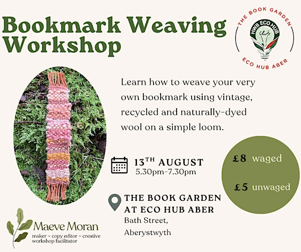 Bookmark Weaving Workshop at the Book Garden | Eco Hub Aber