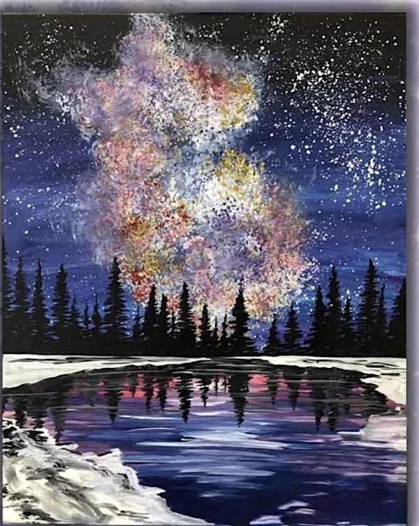 Paint with Ashley Blake “Celestial Winter” Paint Night | Harvest Market