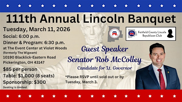 111th Annual Lincoln Banquet | 10190 Blacklick-Eastern Rd NW