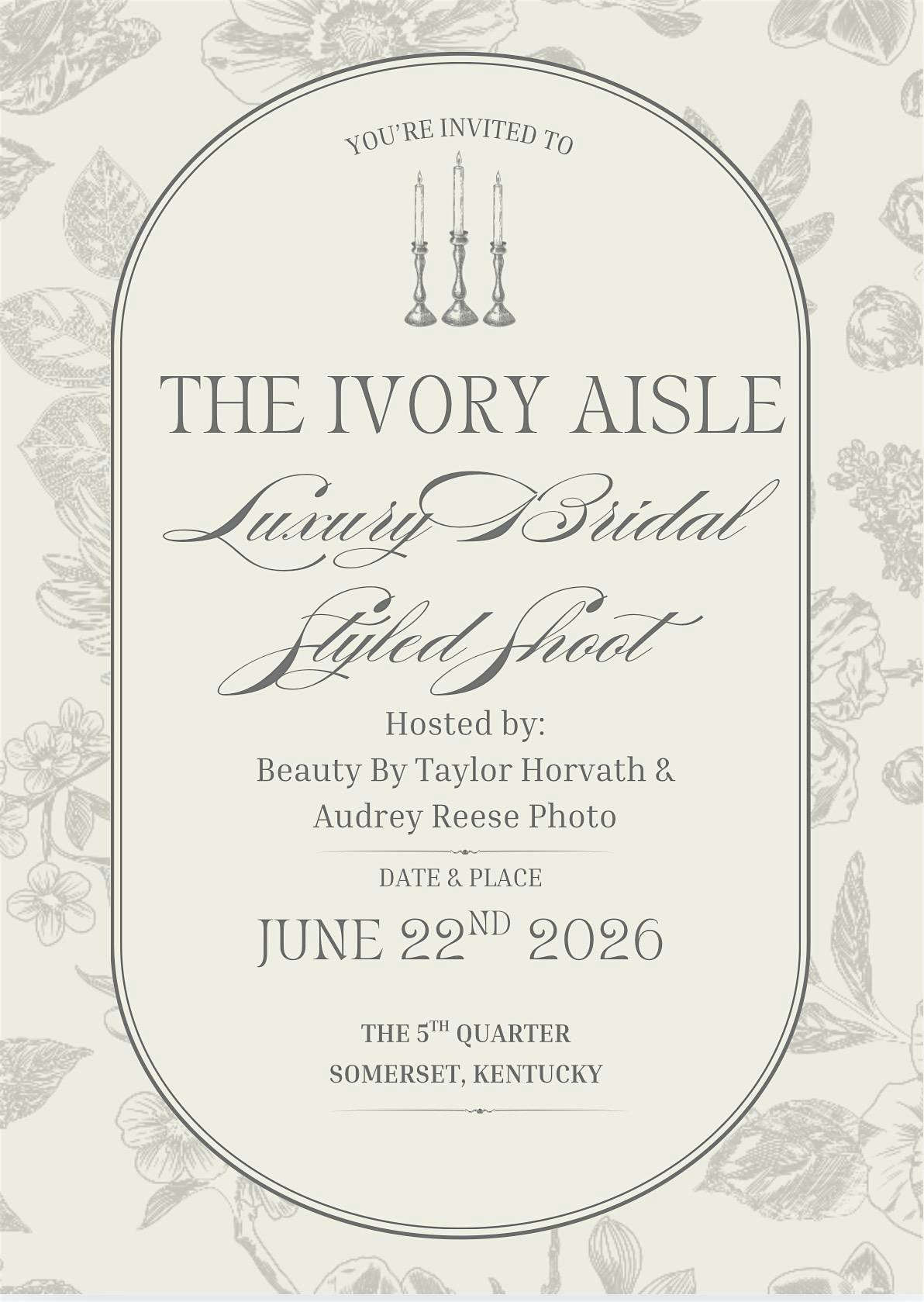 The Ivory Aisle - Luxury Bridal Styled Shoot | The 5th Quarter LLC
