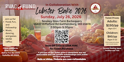 2026 PVAC Lobster Bake | Smokey Glen Farm Barbequers