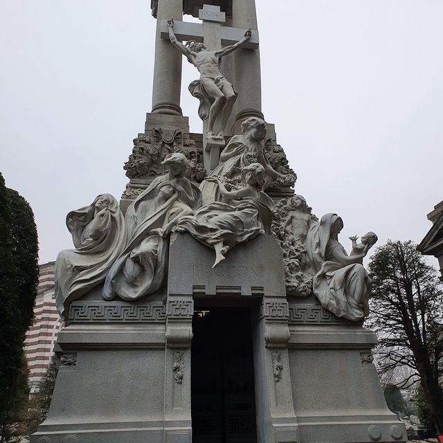 Cemetery visit on a holiday 