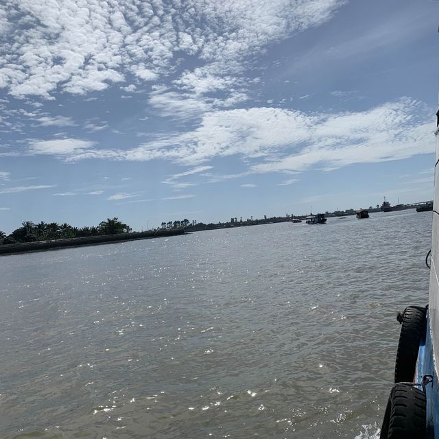 The mighty Mekong delta river 