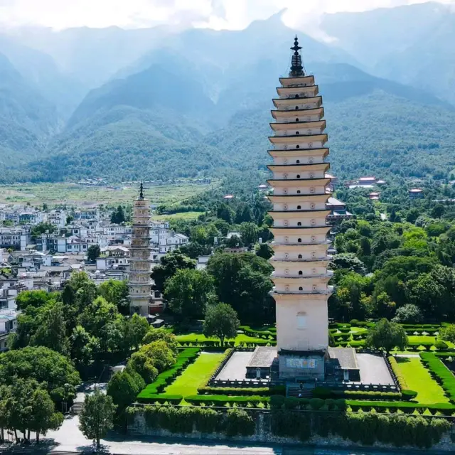 Flying Drone At Dali's Pagoda