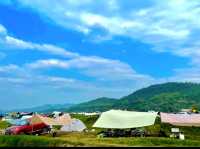Chongqing camping 🏕️ horse riding, Hulunbuir Nanpingba grassland by the river.