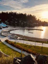 Seattle, Washington Lake Sunset - Bellevue Section