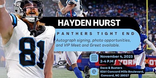 Hayden Hurst Autograph Signing | Dave & Buster's Concord, Concord Mills Boulevard, Concord, NC, USA