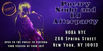 Open Mic Poetry Night with a DJ Afterparty | 286 Spring Street, New York, NY, USA