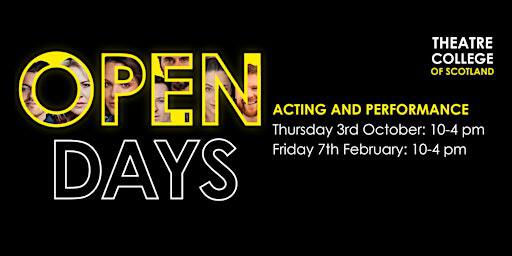 TCOS || ACTING AND PERFORMANCE OPEN DAY 2024 | Theatre School of Scotland