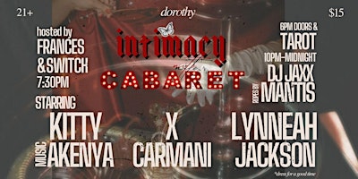 intimacy nite: Cabaret | Dorothy