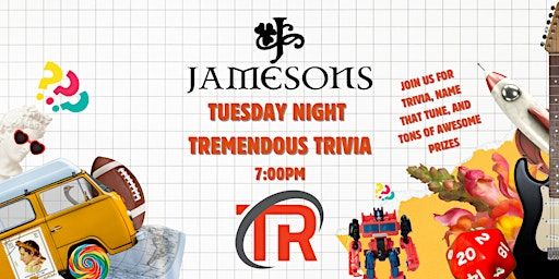 Calgary Tuesday Night Trivia at Jamesons Brentwood | Jamesons Pub