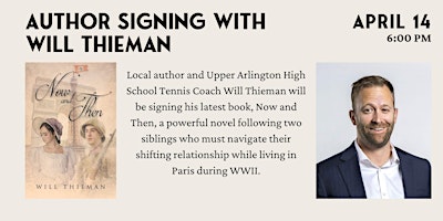 Author Signing with Will Thieman | Storyline Bookshop