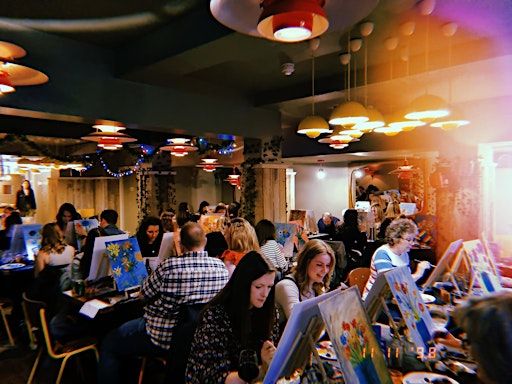 Boozy Brushes, Drag Cityscape Paint Party! Glasgow | Blue Dog