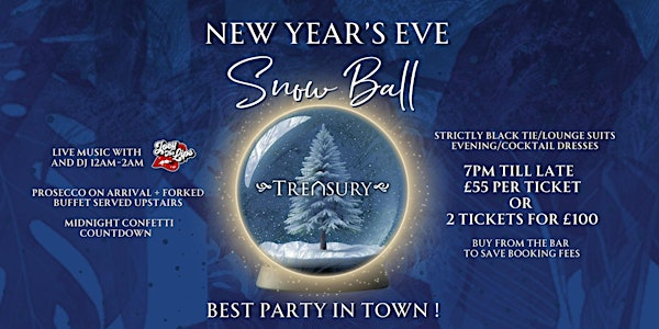 New Years Eve Snowball with Joey the Lips | The Treasury Cafe-Bar-Restaurant