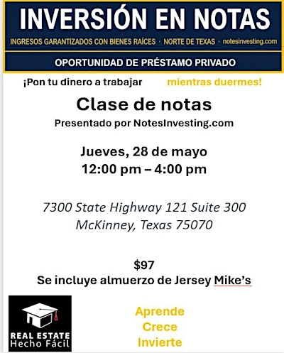Clase de notas | 7300 State Hwy 121 suite 300