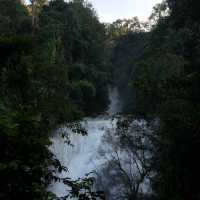 very beautiful waterfall in national park 