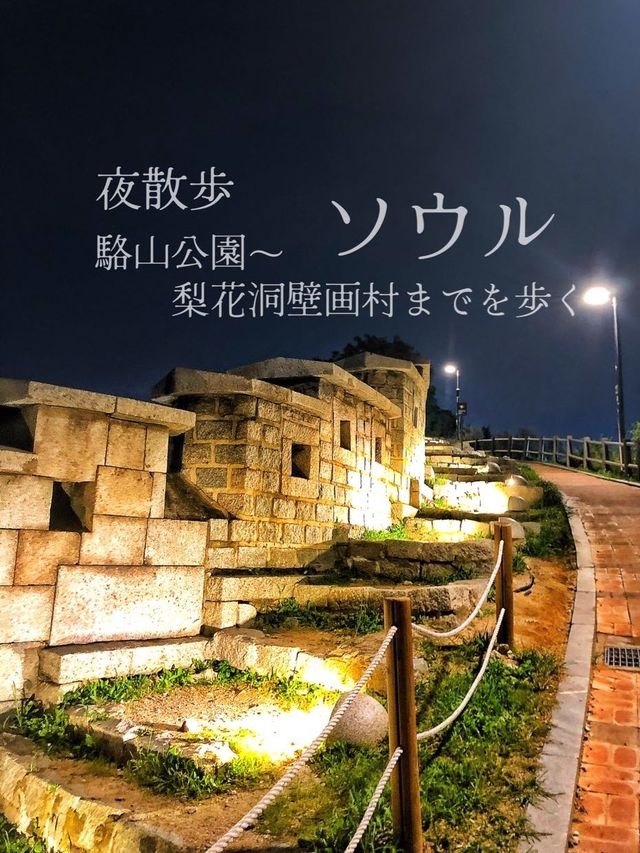 【ソウル】のんびり夜のお散歩🌙駱山公園から梨花洞壁画村まで🌙