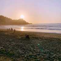 sunset in on Capitola Beach, California