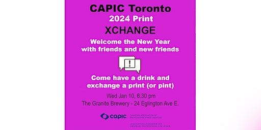 CAPIC Toronto 2024 Print Xchange Pub Night | Granite Brewery & Tied House
