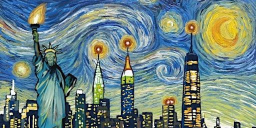 New York Starry Night Paint and Sip in Northside Cincinnati | Northside Print Shop
