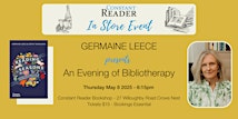 Germaine Leece Presents an Evening of Bibliotherapy | Constant Reader Bookshop