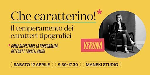☛ Che caratterino! Il temperamento dei caratteri tipografici – VERONA | MANEKI - Sala posa a noleggio