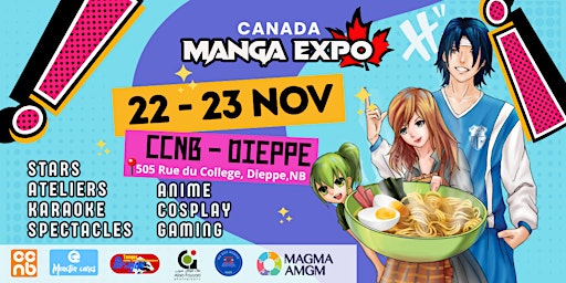 MANGA EXPO 2025 - CCNB DIEPPE | CCNB - Campus de Dieppe