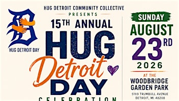 15th Annual Hug Detroit Day Celebration  Backpack & School Supplies Drive | Woodbridge Pub