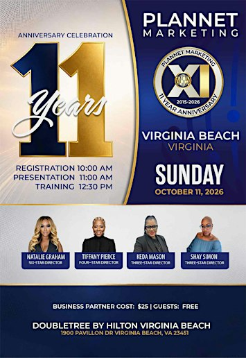 PlanNet Marketing 11 Year Anniversary - Virginia Beach | DoubleTree by Hilton Hotel Virginia Beach