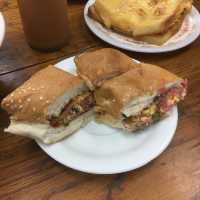 My Favourite Milk Tea & Beef Sandwish @ HK