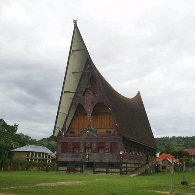 Volcanic island Samosir in Lake Toba