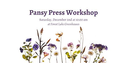 Pansy Press Workshop | Forest Lake Greenhouses