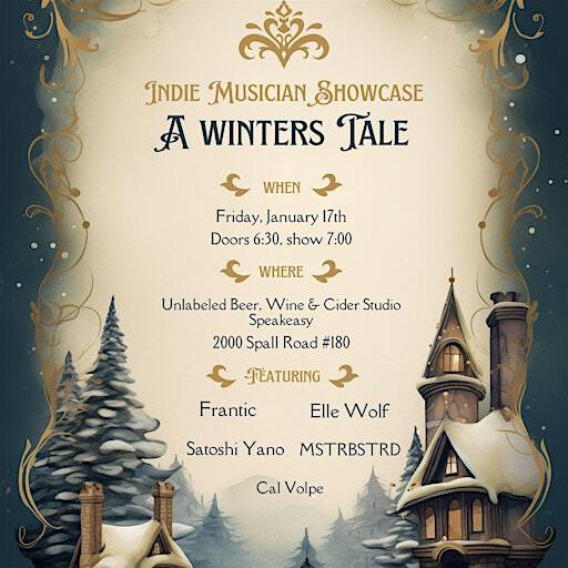 A Winters Tale - Indie Musician Showcase | Unlabeled Beer, Wine & Cider Studio