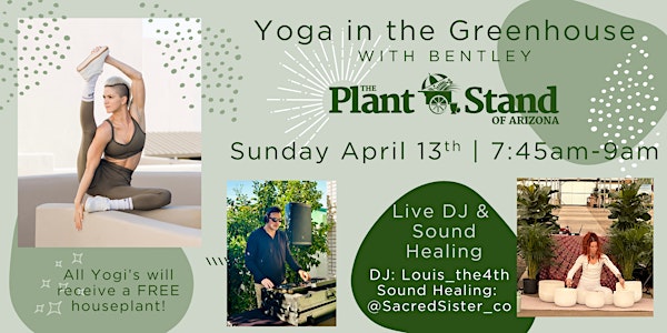 Yoga in the Greenhouse with Bentley | Plant Stand of Arizona