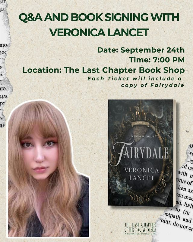 Q&A and Book Signing with Veronica Lancet | The Last Chapter Book Shop
