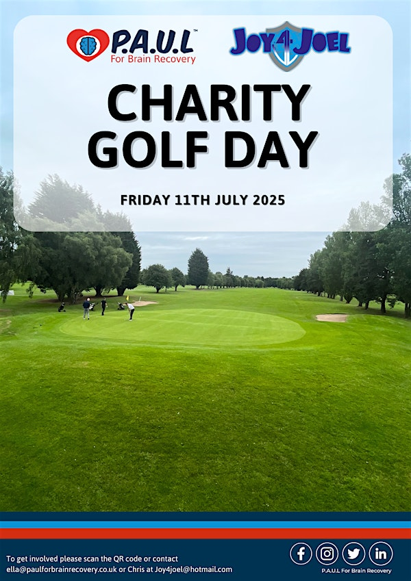 P.A.U.L For Brain Recovery & Joy 4 Joel Charity Golf Day 2025 | Ganstead Park Golf Club